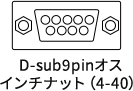 D-sub9pinオス インチナット